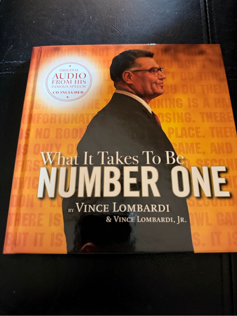 What It Takes To Be Number One by Vince Lombardi - Orange Hardcover